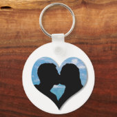 Porte-clés Porte - clé de silhouette de baisage en couple (Recto)