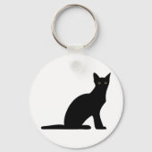 Porte-clés Porte - clé de silhouette de chat (Verso)