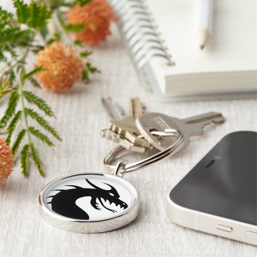 Porte-clés Porte - clé de silhouette Dragon (Côté)