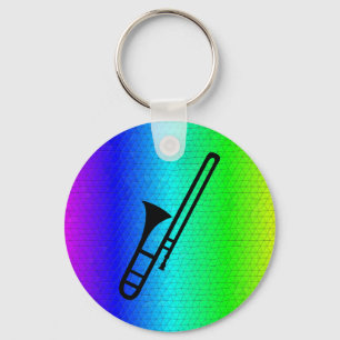 Porte-clés Porte - clé de silhouette Trombone