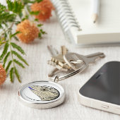 Porte-clés porte - clé de skink réprimandé par bleu (Côté)