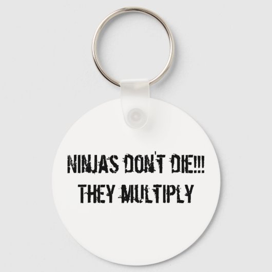Porte-clés porte - clé de slogan ninja (Recto)