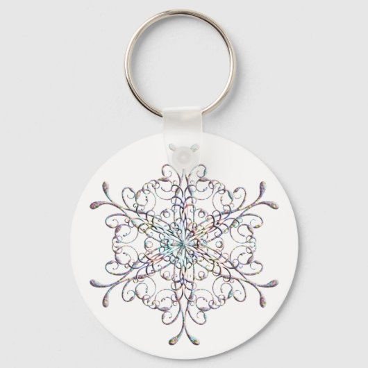 Porte-clés Porte - clé de snowflake Iridescente (Recto)