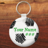 Porte-clés Porte - clé de soccer personnalisé (Recto)