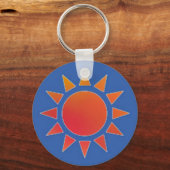 Porte-clés Porte - clé de soleil orange rouge (Recto)