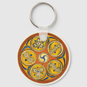 Porte-clés Porte - clé de spirale celtique, Lughnasadh Design