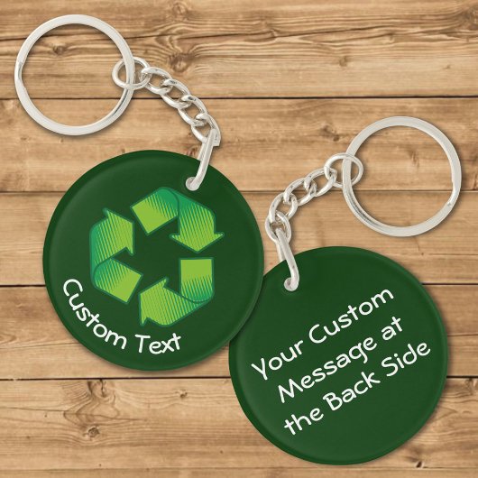 Porte-clés Porte - clé de symbole de recyclage