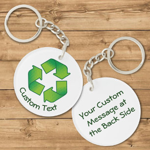 Porte-clés Porte - clé de symbole de recyclage