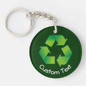 Porte-clés Porte - clé de symbole de recyclage (Devant)