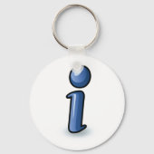 Porte-clés Porte - clé de symbole d'information (Verso)