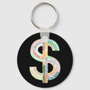 Porte-clés Porte - clé de symbole dollar