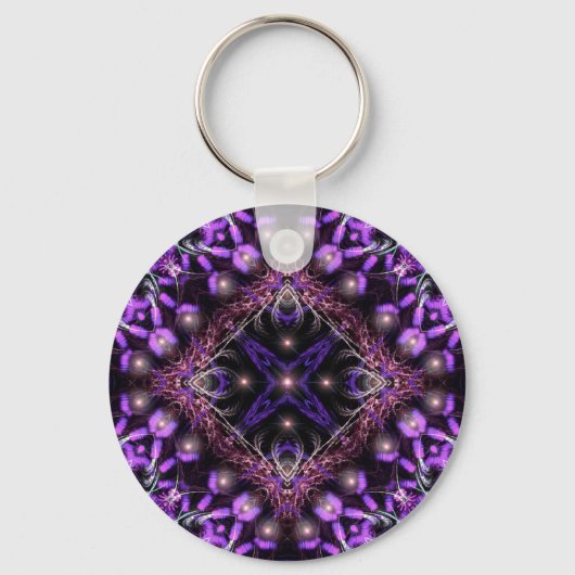 Porte-clés Porte - clé de tapisserie fractée violette (Recto)