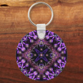 Porte-clés Porte - clé de tapisserie fractée violette (Recto)