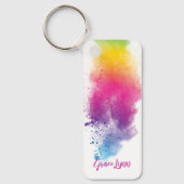 Porte-clés Porte - clé de teinture à éclaboussure arc-en-ciel (Recto)