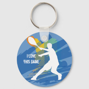 Porte-clés Porte - clé de tennis : J'aime ce jeu