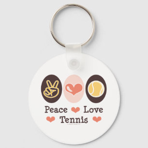 Porte-clés Porte - clé de tennis Peace Love