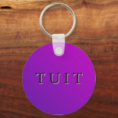 Porte-clés Porte - clé de tete ronde violet (Recto)