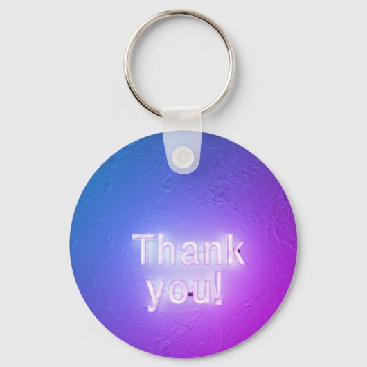 Porte-clés porte - clé de texte de couleur Merci (Recto)