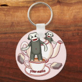 Porte-clés Porte - clé de thé de singe de soie (Recto)