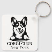 Porte-clés Porte - clé de thème Corgi Custom Club (Dos)