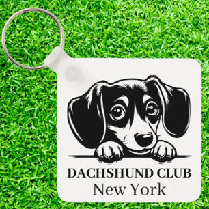 Porte-clés Porte - clé de thème Dachshund Custom Club