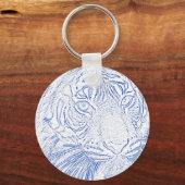 Porte-clés Porte - clé de tigre (bleu) (Recto)
