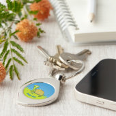 Porte-clés Porte - clé de tortue caricaturale (Côté )