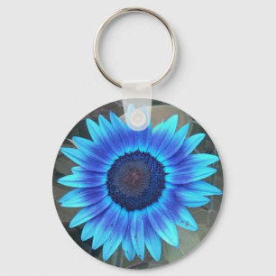 Porte-clés Porte - clé de tournesol bleu