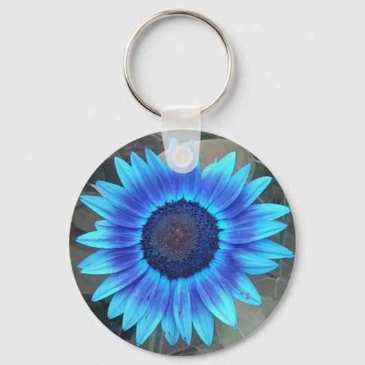 Porte-clés Porte - clé de tournesol bleu (Recto)