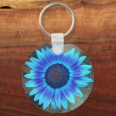 Porte-clés Porte - clé de tournesol bleu (Recto)