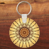 Porte-clés Porte - clé de tournesol géométrique (Recto)