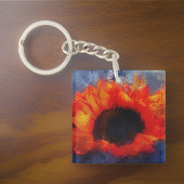 Porte-clés Porte - clé de tournesol orange