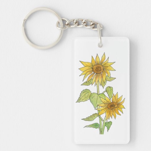 Porte-clés Porte - clé de tournesols (Devant)