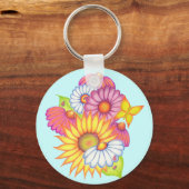 Porte-clés Porte - clé de tournesols du pays (Recto)