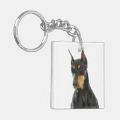 Porte-clés Porte - clé de traits de dobermann (Devant gauche)