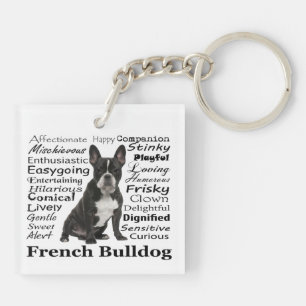 Porte-clés Porte - clé de traits de Frenchie