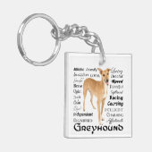 Porte-clés Porte - clé de traits de lévrier (Devant gauche)