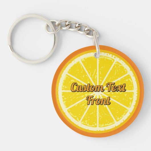 Porte-clés Porte - clé de tranche orange (Devant)