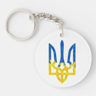 Porte-clés Porte - clé de trident ukrainien polygonal faible