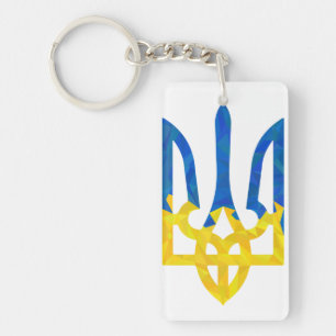 Porte-clés Porte - clé de trident ukrainien polygonal faible