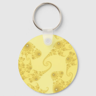 Porte-clés Porte - clé de troupeau d'hippocampes d'or jaune