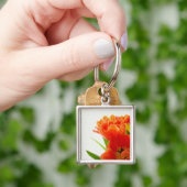 Porte-clés Porte - clé de tulipes orange (main)