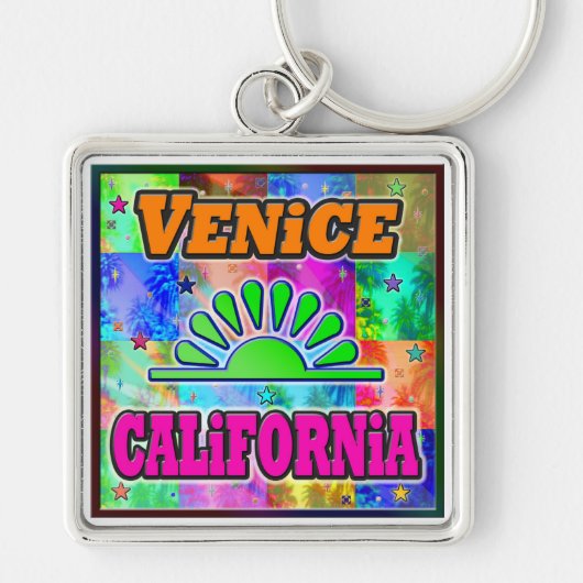 Porte-clés Porte - clé de Venice Sun & Palms (Devant)