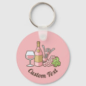 Porte-clés Porte - clé de vin rose (Recto)
