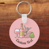 Porte-clés Porte - clé de vin rose (Recto)