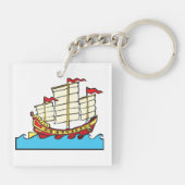Porte-clés Porte - clé de voilier chinois (Dos)
