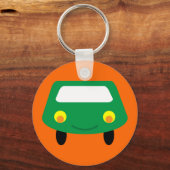Porte-clés Porte - clé de voiture caricature vert doux et sou (Recto)