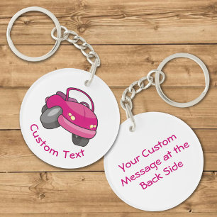Porte-clés Porte - clé de voiture Cartoon rose