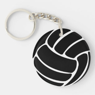 Porte-clés Porte - clé de volley-ball avec nom noir
