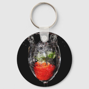 Porte-clés Porte - clé d'éclaboussure de fraise